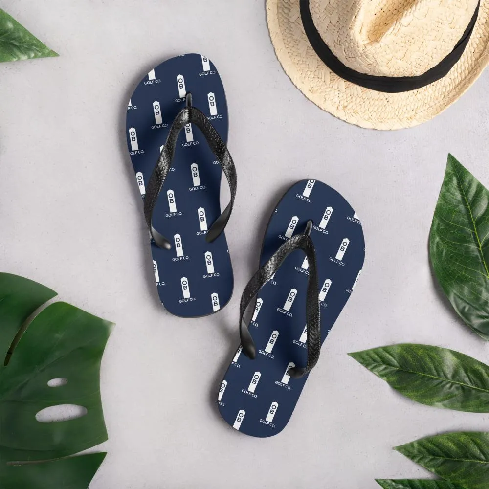 OB Stake Navy Flip-Flops