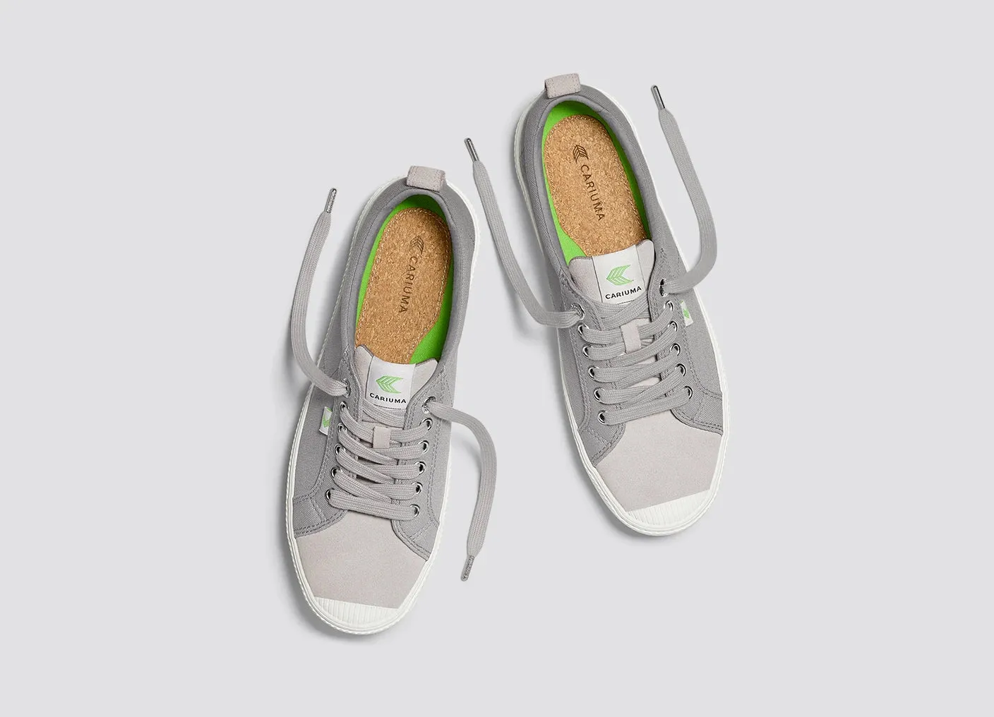 OCA Low Light Grey Canvas Vintage White Suede Sneaker Men