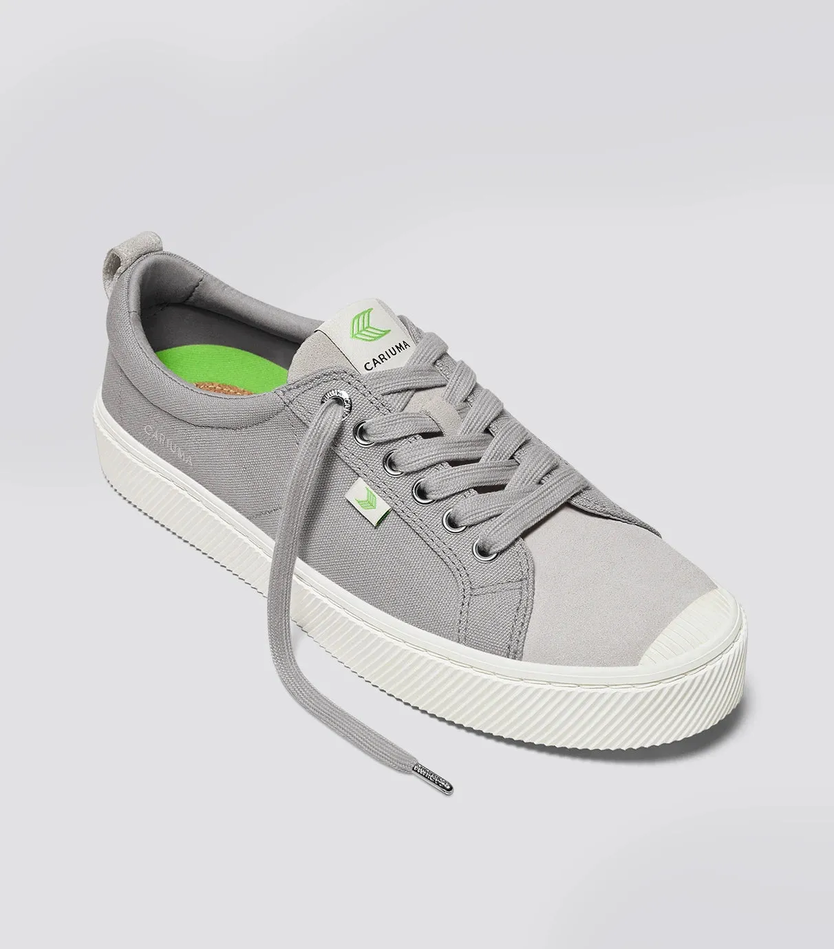 OCA Low Light Grey Canvas Vintage White Suede Sneaker Men