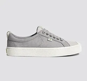 OCA Low Light Grey Canvas Vintage White Suede Sneaker Men