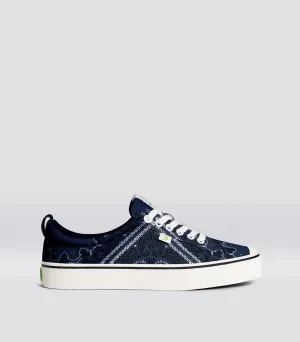 OCA Low Navy Bandana Canvas Sneaker Men