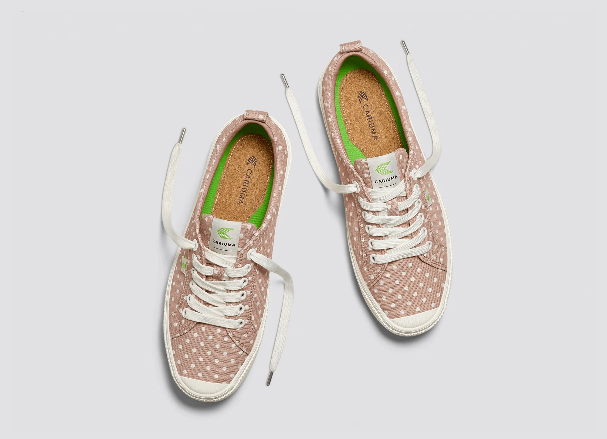 OCA Low Rose Canvas White Polka Dots Sneaker Women