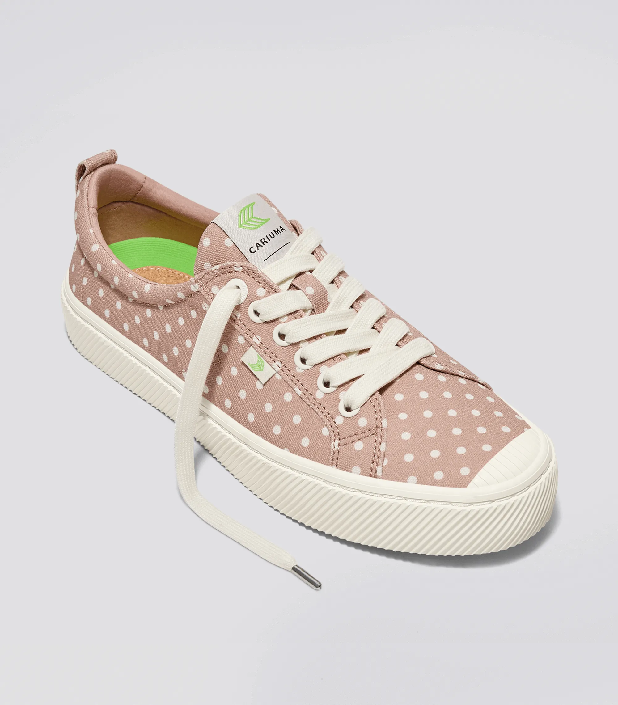 OCA Low Rose Canvas White Polka Dots Sneaker Women