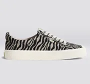 OCA Low Zebra Print Canvas Sneaker Men