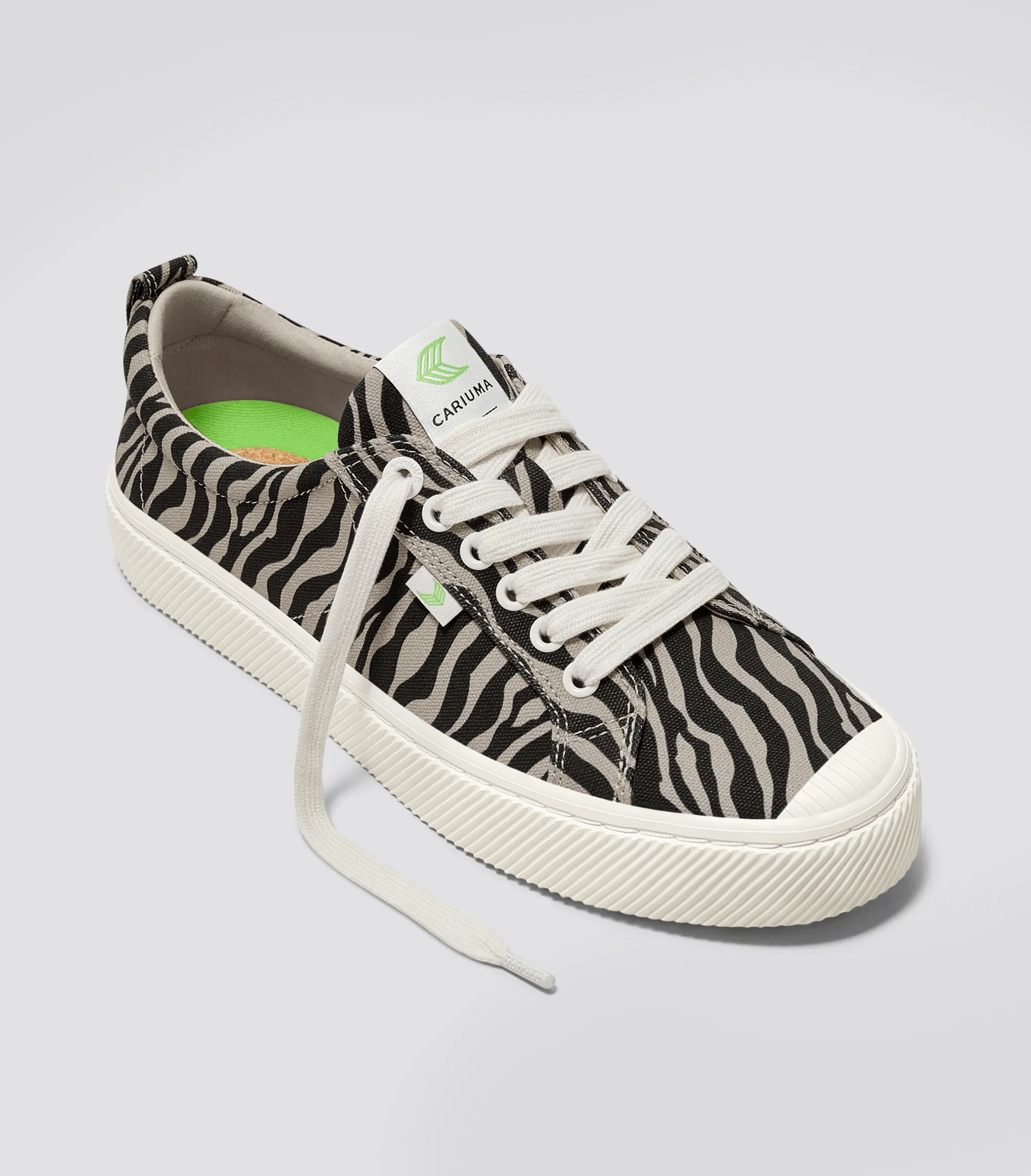 OCA Low Zebra Print Canvas Sneaker Men