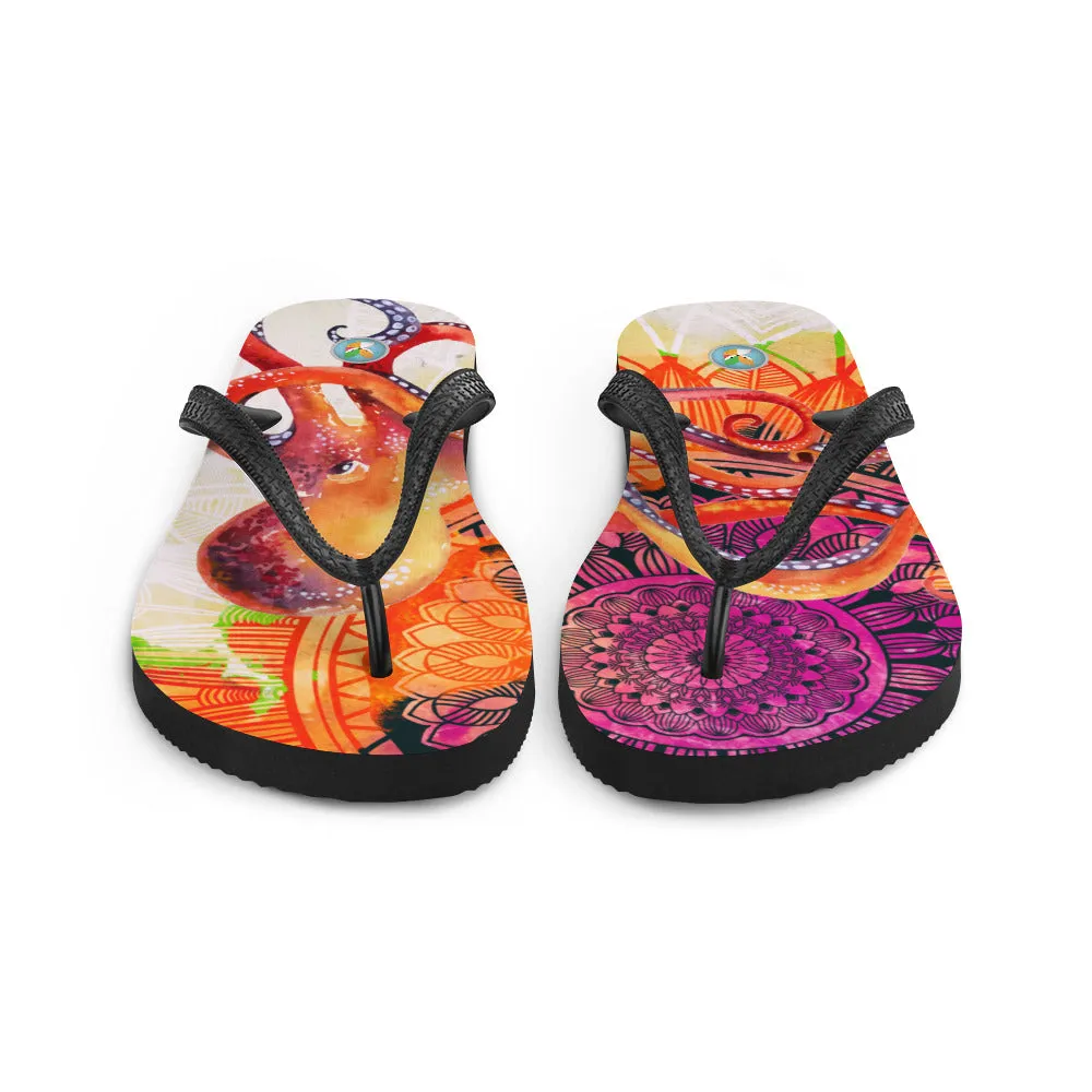 Octopus Mandala - Flip-Flops