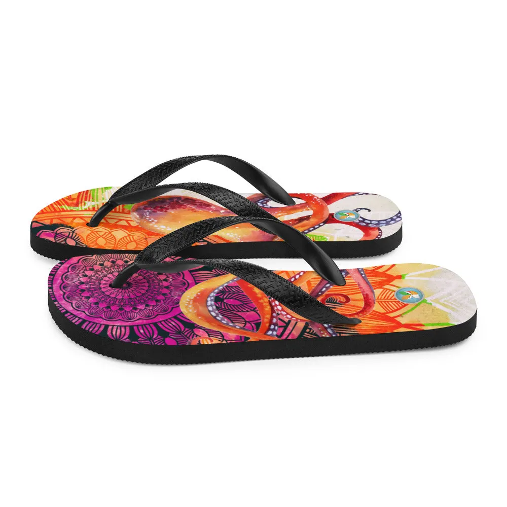 Octopus Mandala - Flip-Flops