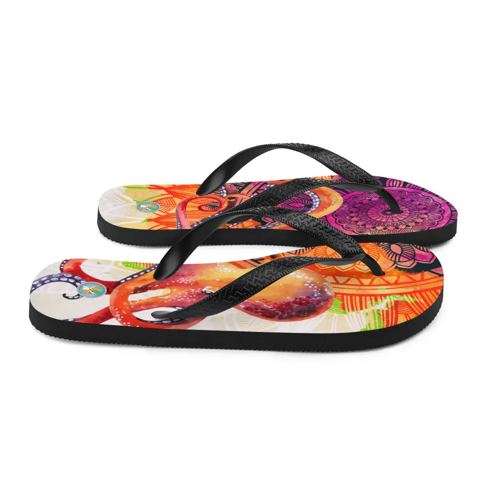 Octopus Mandala - Flip-Flops