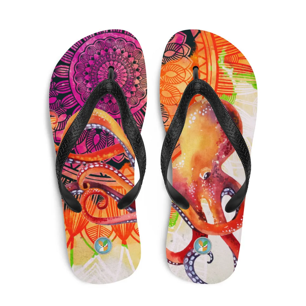 Octopus Mandala - Flip-Flops