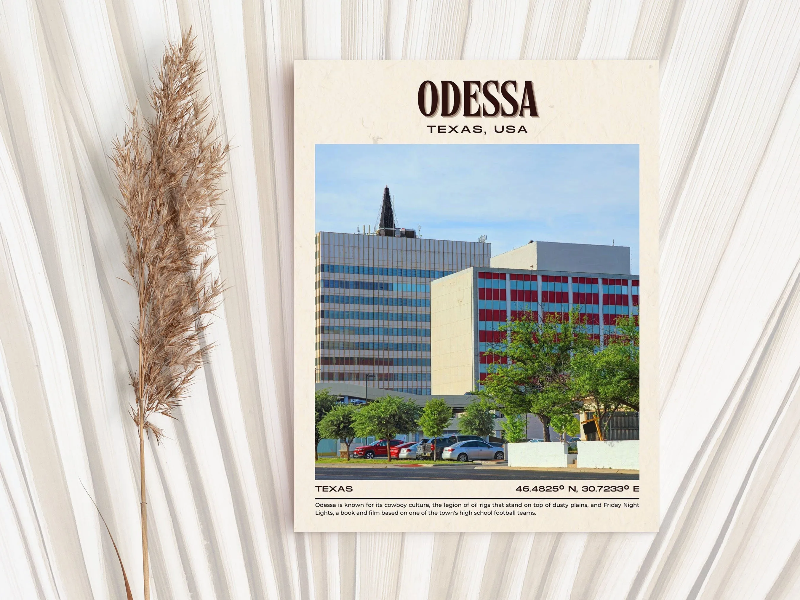 Odessa Vintage Wall Art, Texas, USA