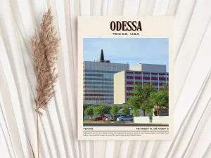 Odessa Vintage Wall Art, Texas, USA