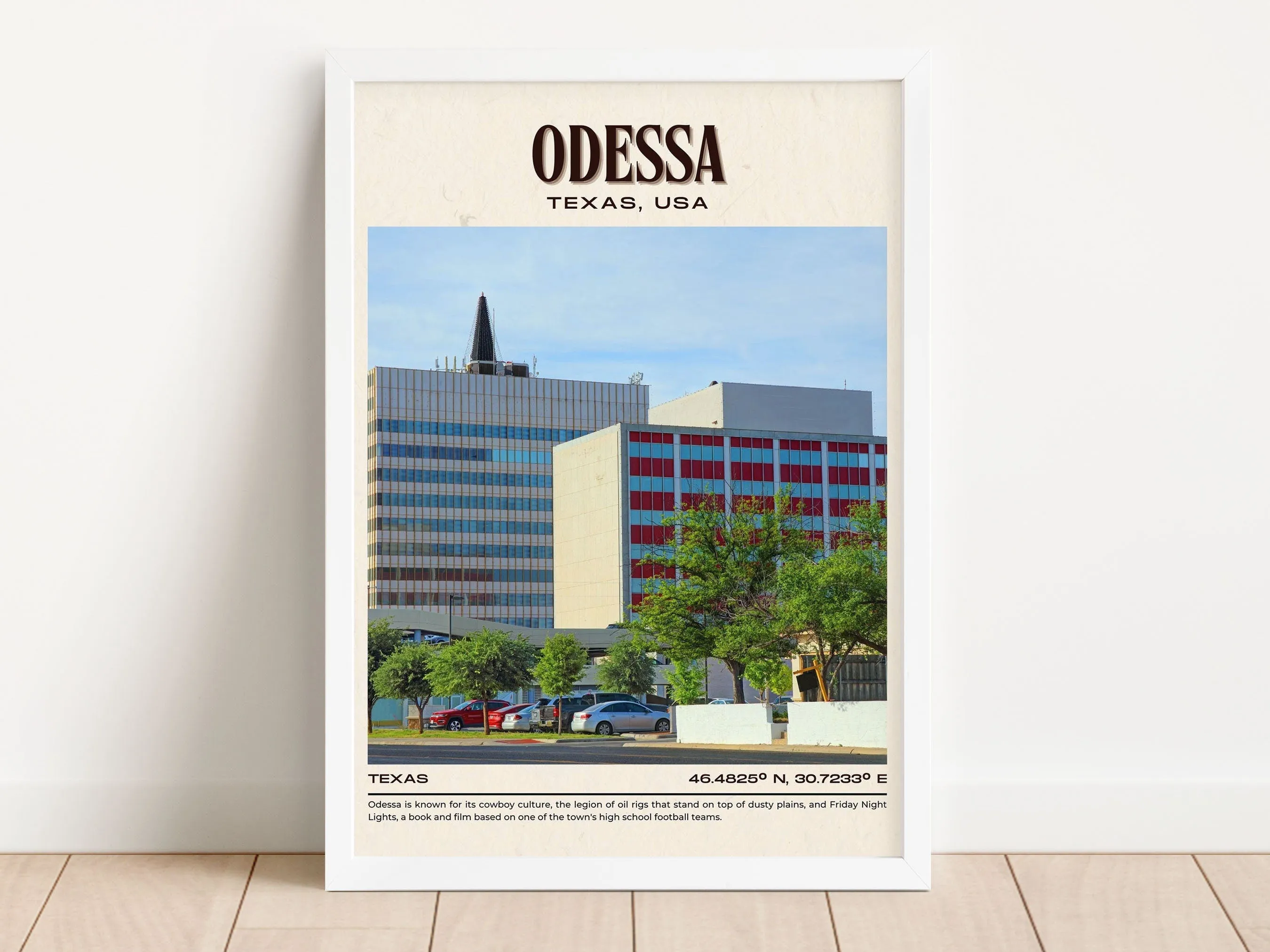 Odessa Vintage Wall Art, Texas, USA