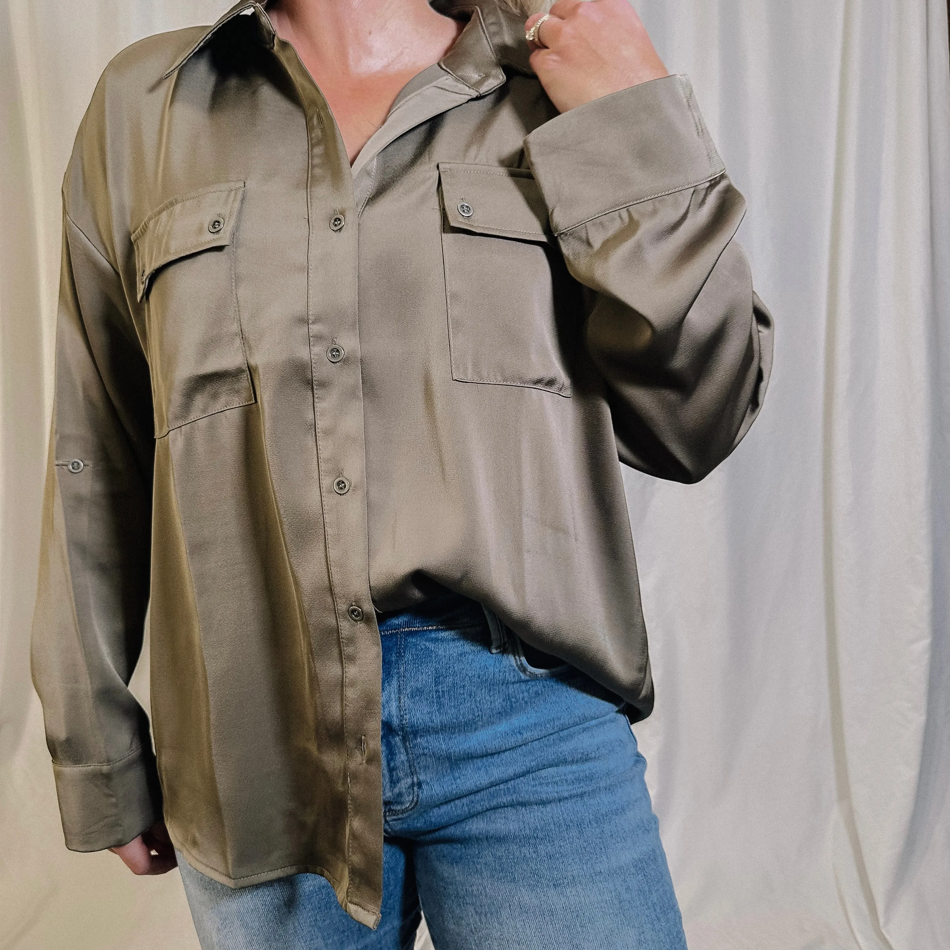 Olive Martini Button Down