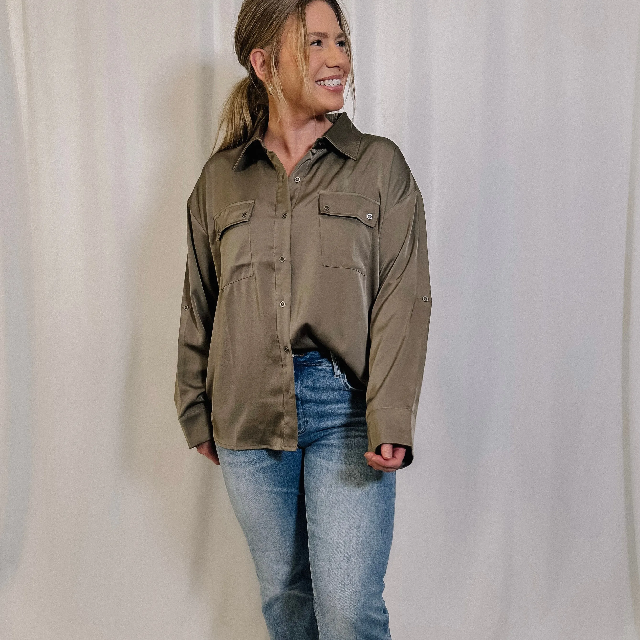 Olive Martini Button Down