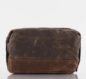 Olive Waxed Canvas Dopp Kit