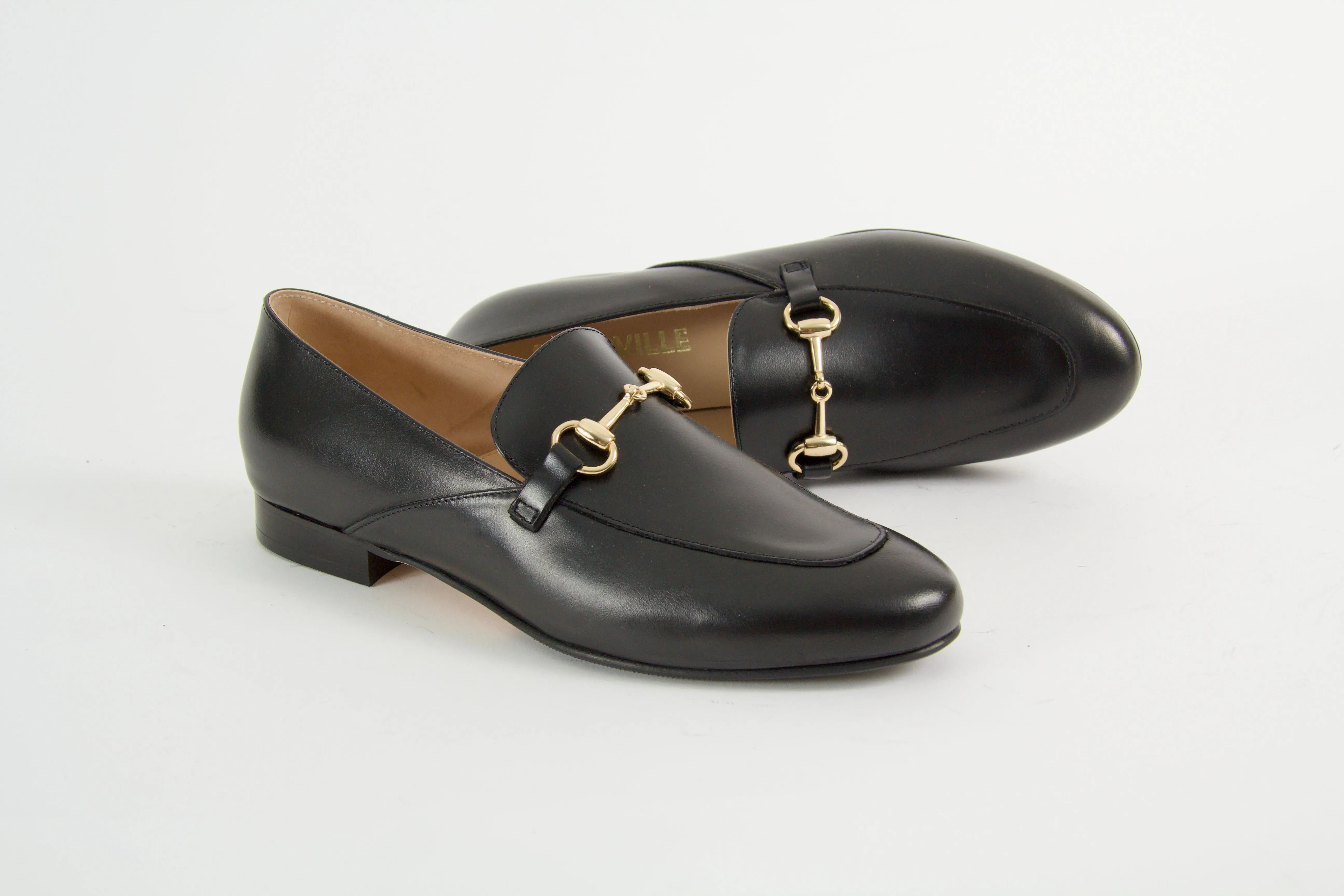 Olympia Black Loafers