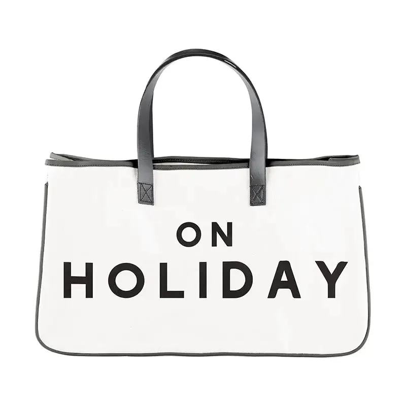 ON HOLIDAY CANVAS TOTE
