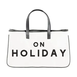ON HOLIDAY CANVAS TOTE