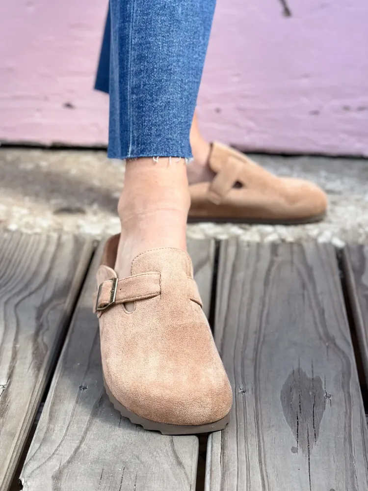 One For The Books - Camel Faux Suede