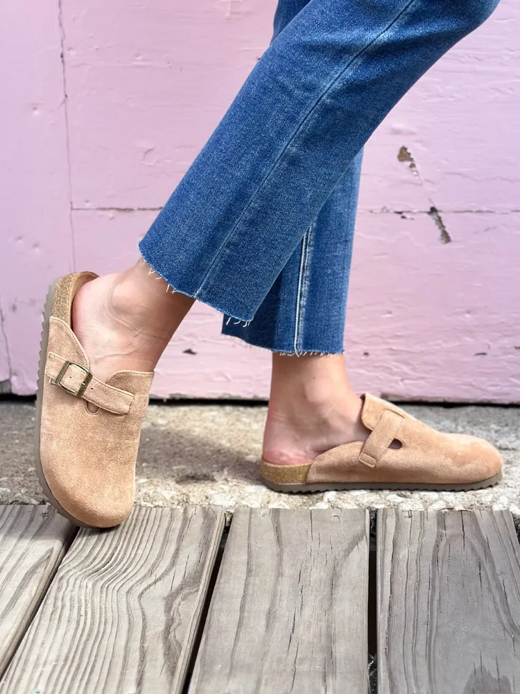 One For The Books - Camel Faux Suede
