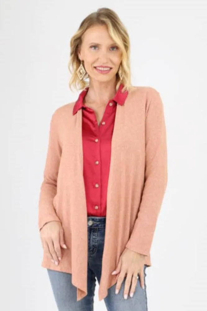 Open Lightweight Cardigan -Mauve