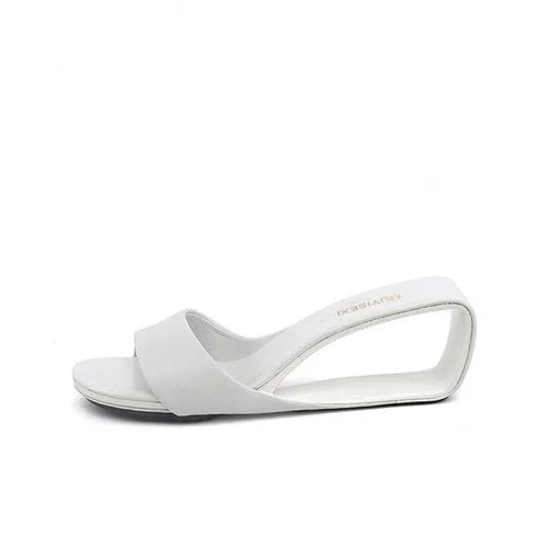 Orange Summer Slippers Sexy Women Sandals Wedge Shoes Woman 6cm Hollow Heel Slipper Casual Beach Slides Designer