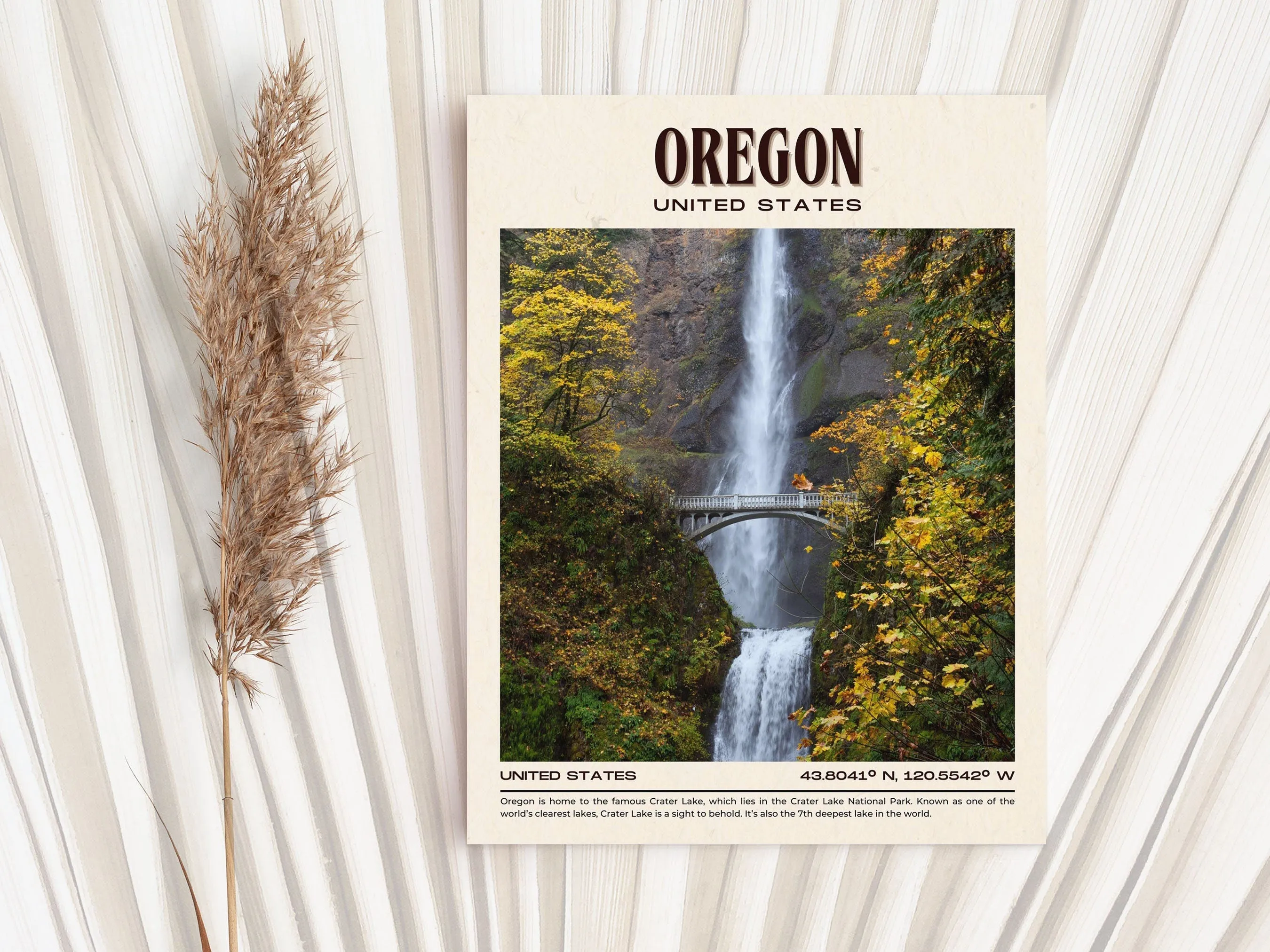 Oregon Vintage Wall Art, USA