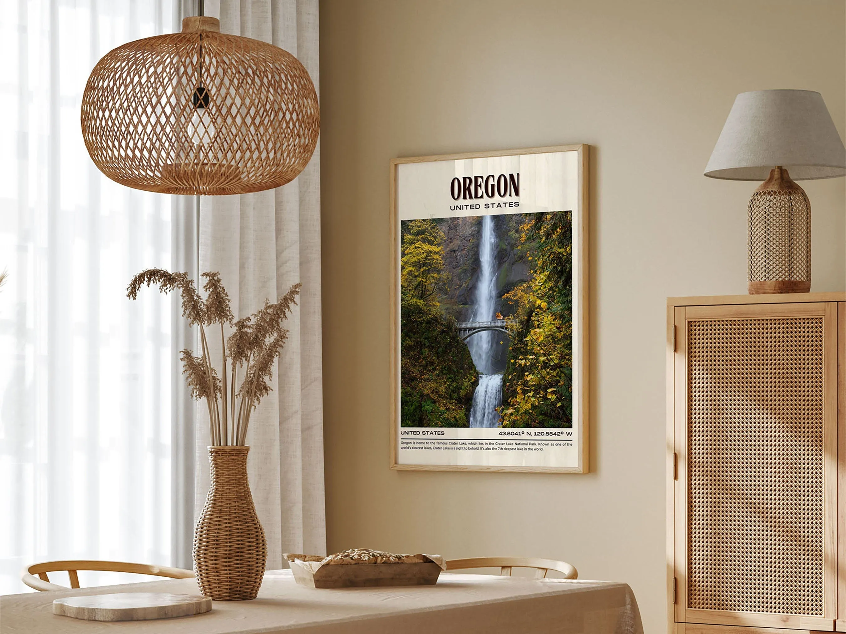 Oregon Vintage Wall Art, USA