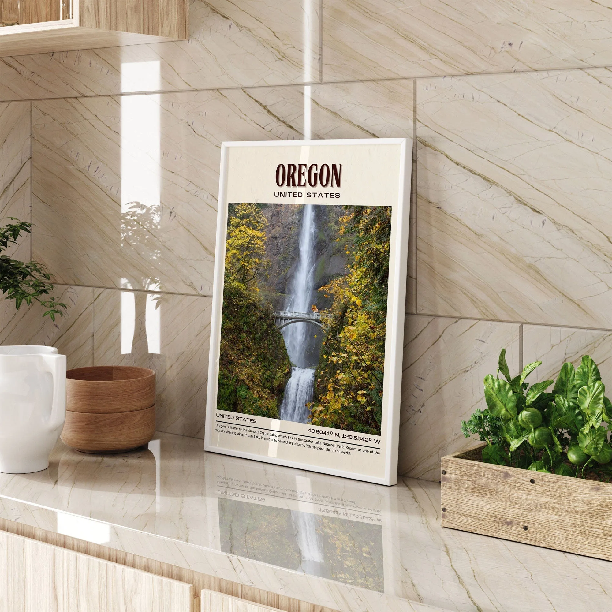 Oregon Vintage Wall Art, USA