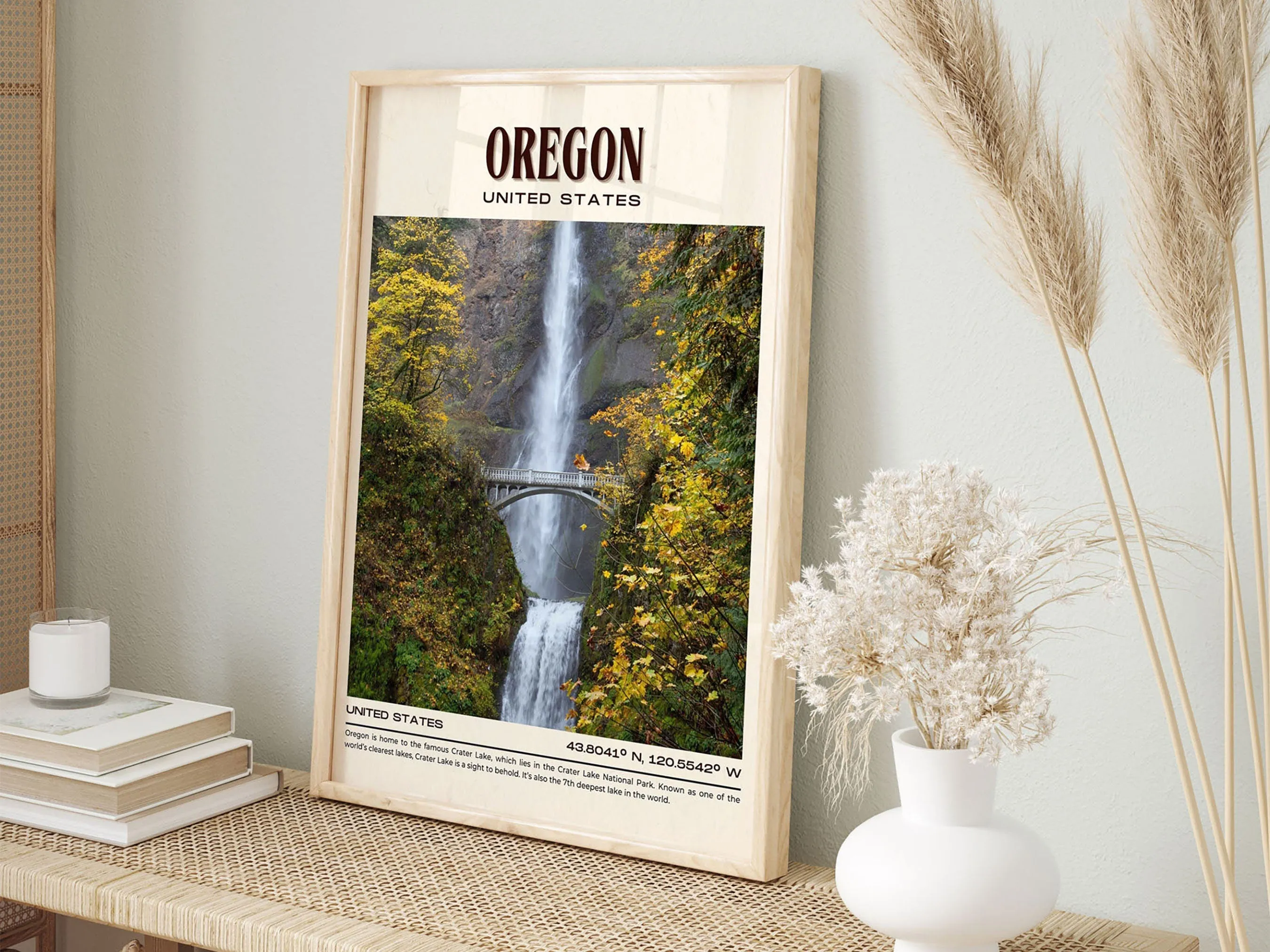 Oregon Vintage Wall Art, USA