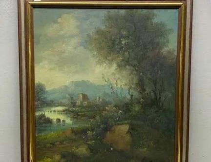 Original "Ruins" Oil Landscape
