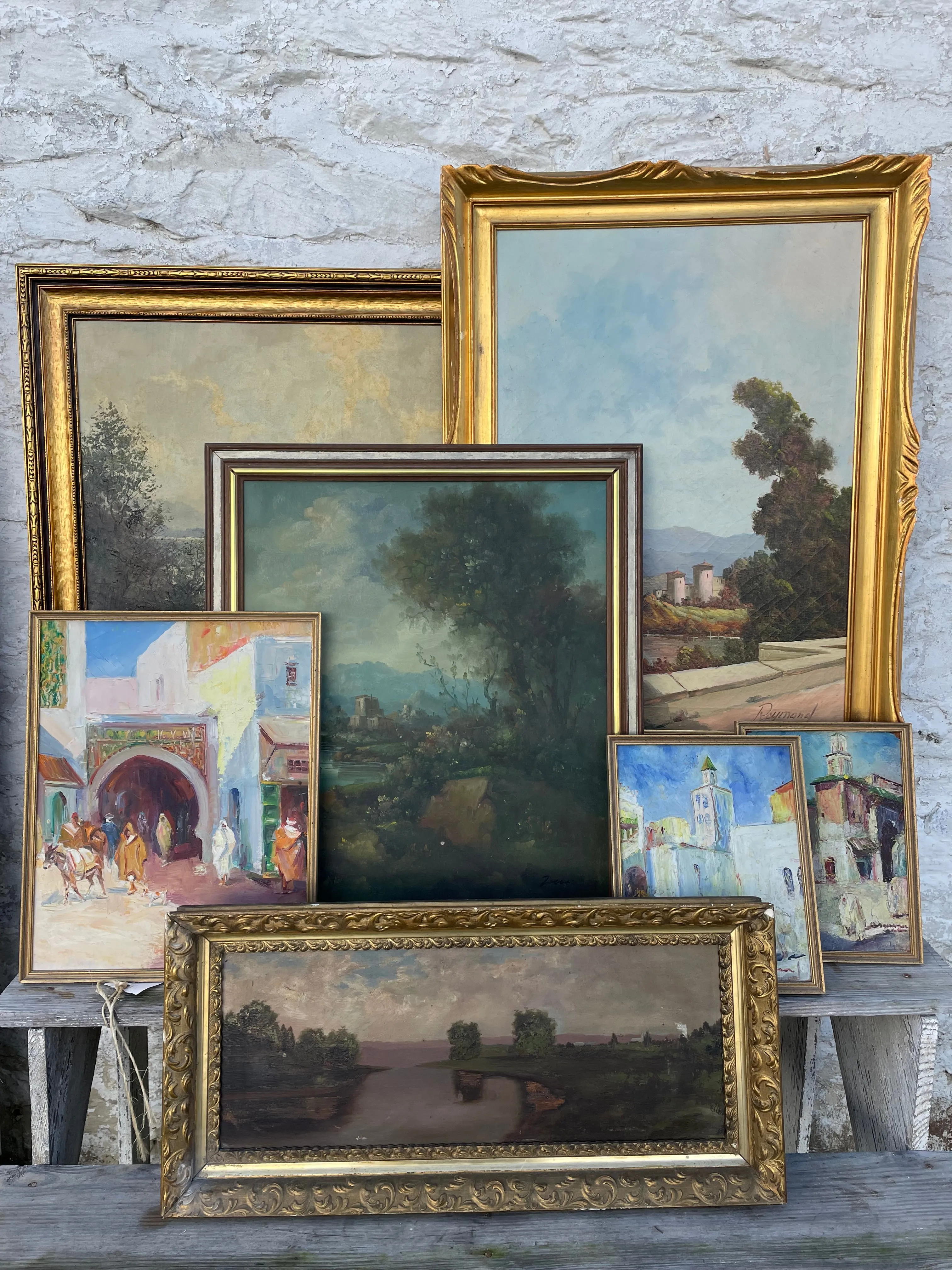 Original "Ruins" Oil Landscape