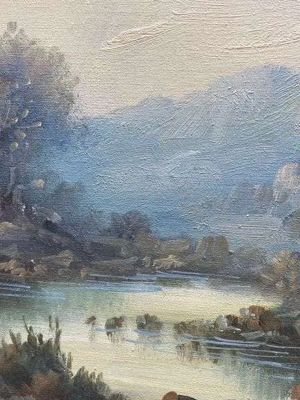 Original "Ruins" Oil Landscape