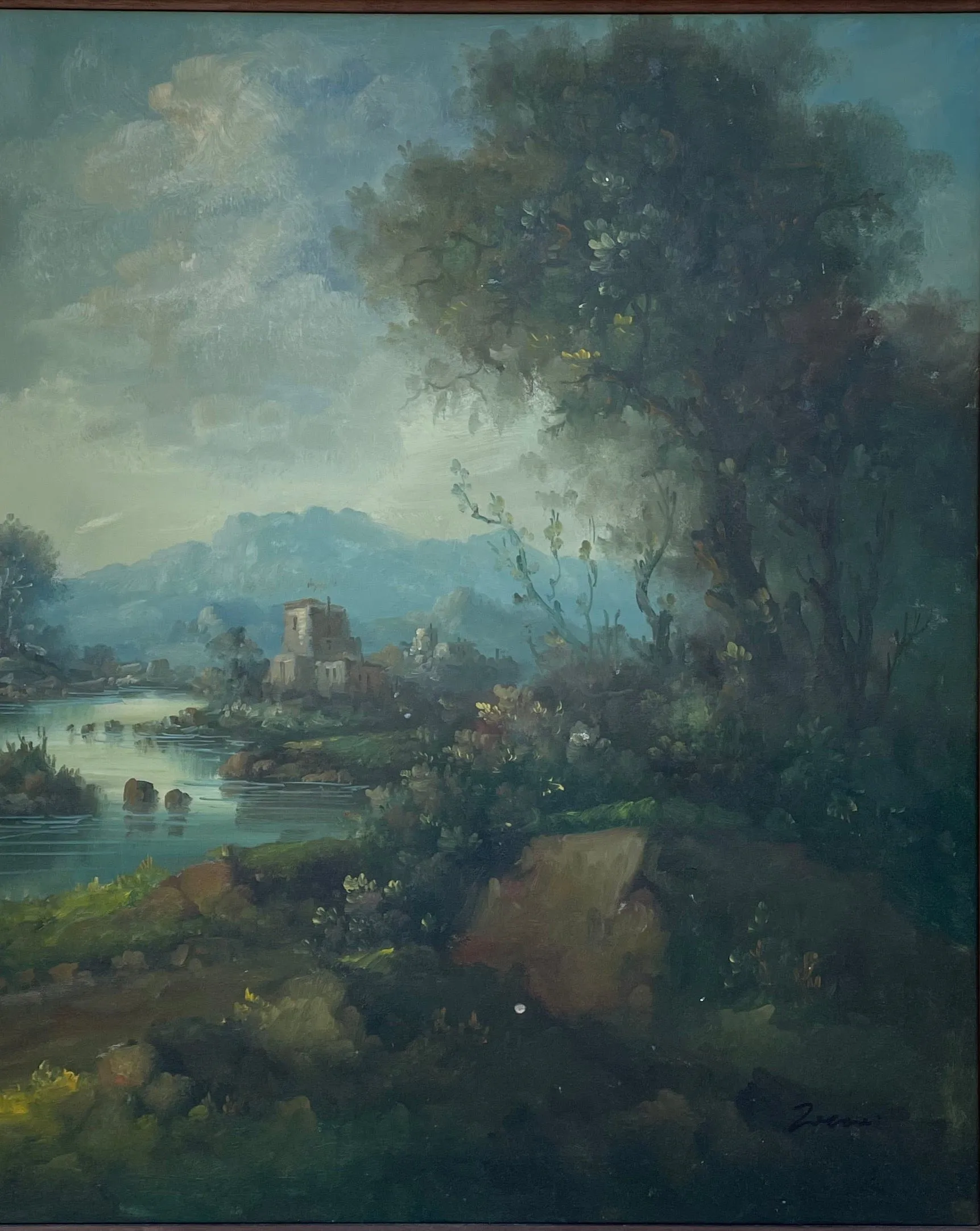 Original "Ruins" Oil Landscape