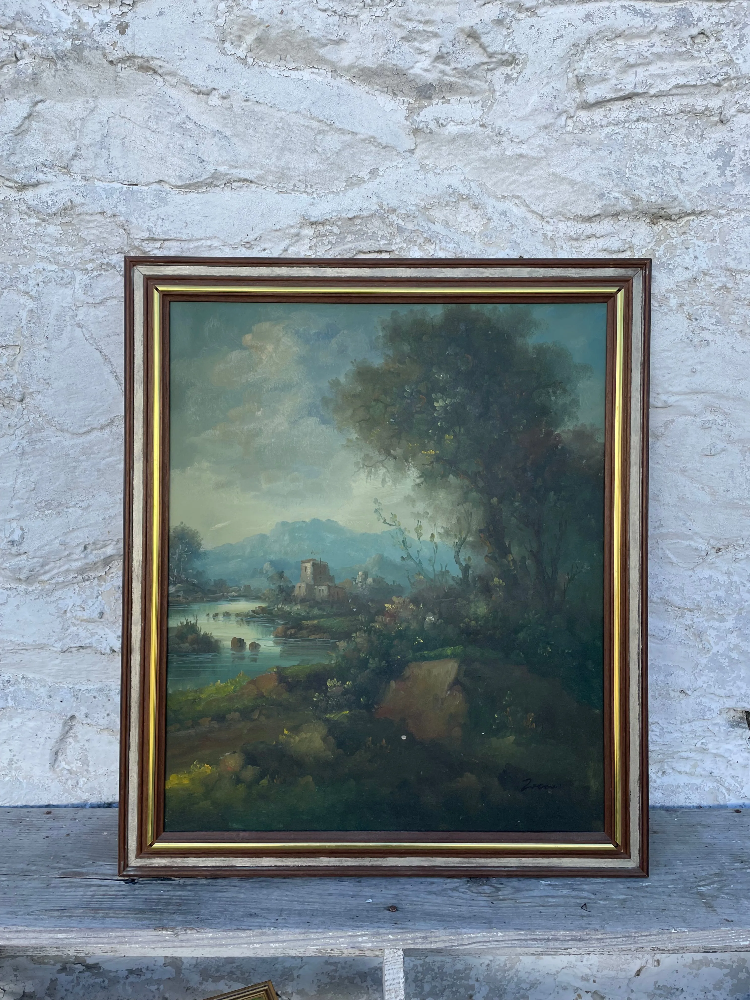 Original "Ruins" Oil Landscape