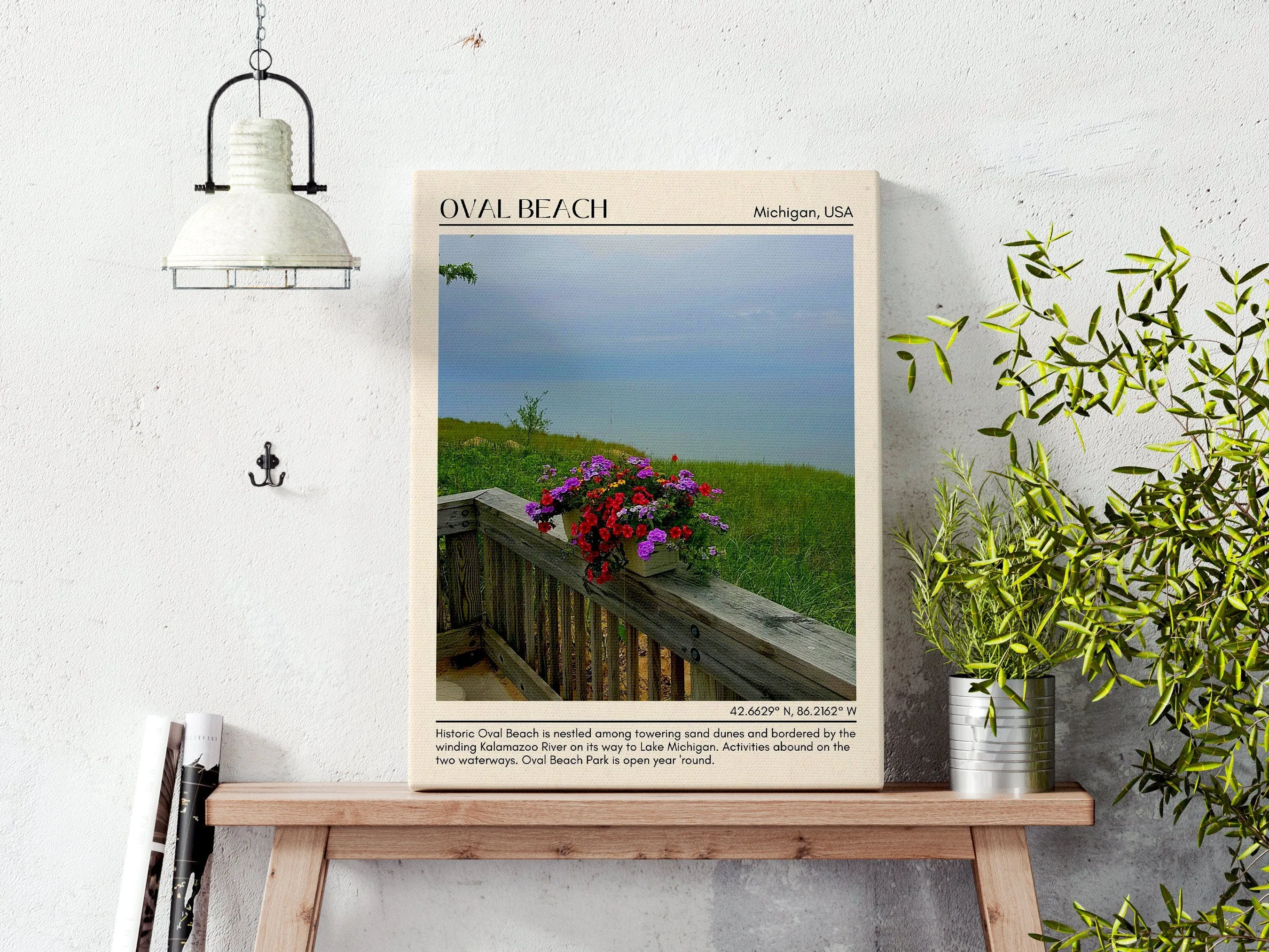 Oval Beach Wall Canvas, USA