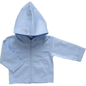 Pale Blue Lightweight Hooded Jacket