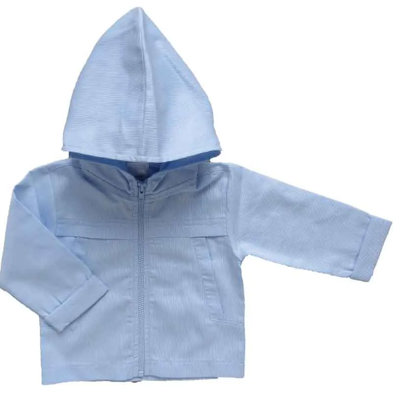 Pale Blue Lightweight Hooded Jacket