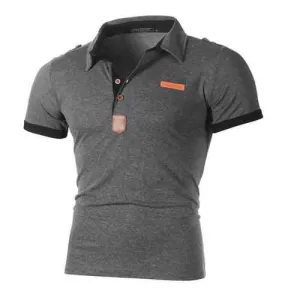 Patchwork Business Slim Cotton Golf Shirt