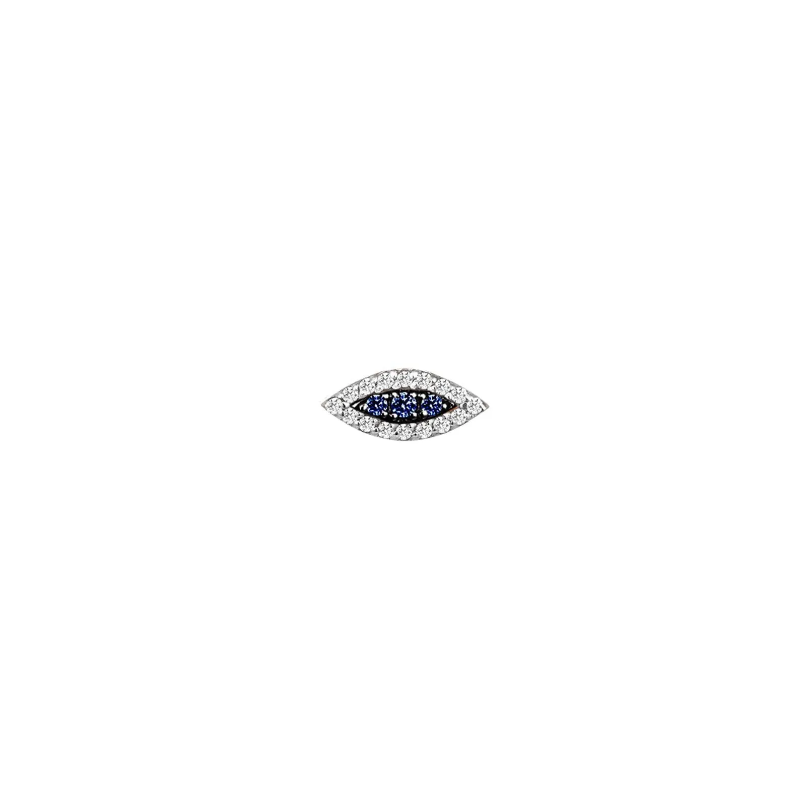 Pave Almond Eye Stud Earring