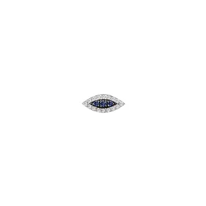 Pave Almond Eye Stud Earring