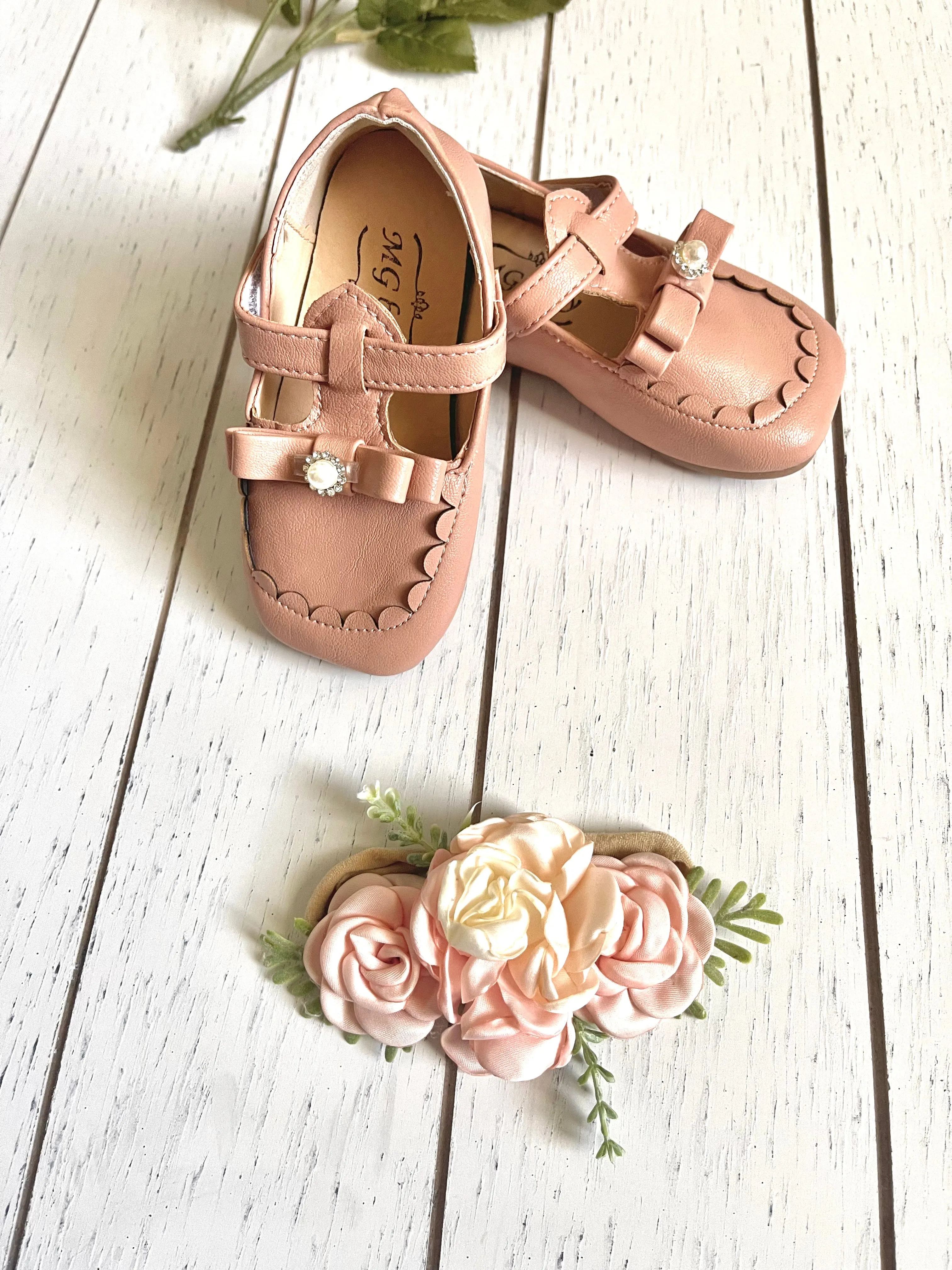 Pearl Bowtie Princess Girl Shoes