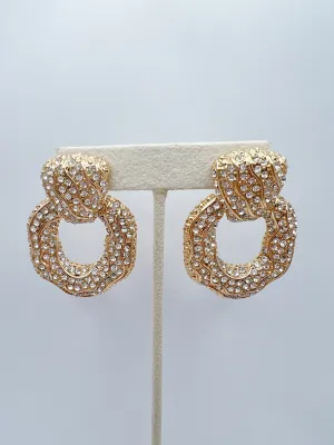 Pearl Round Dangle Earrings