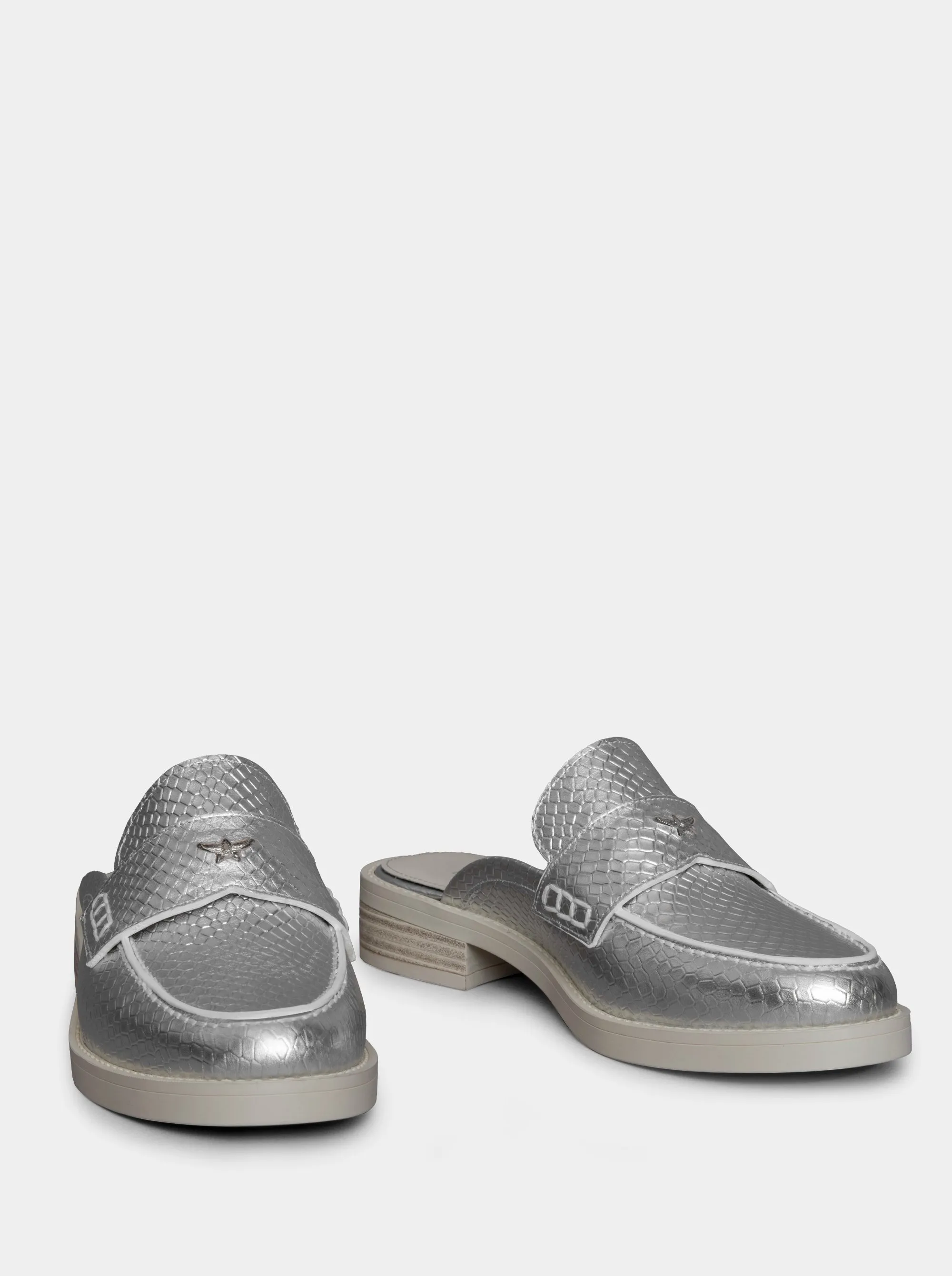 PEPE METALLIC LEATHER SLIPPERS
