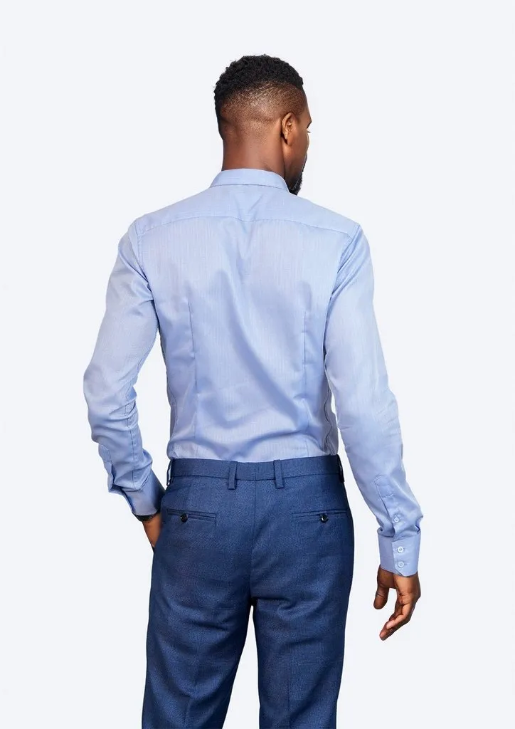Periwinkle Herringbone Shirt