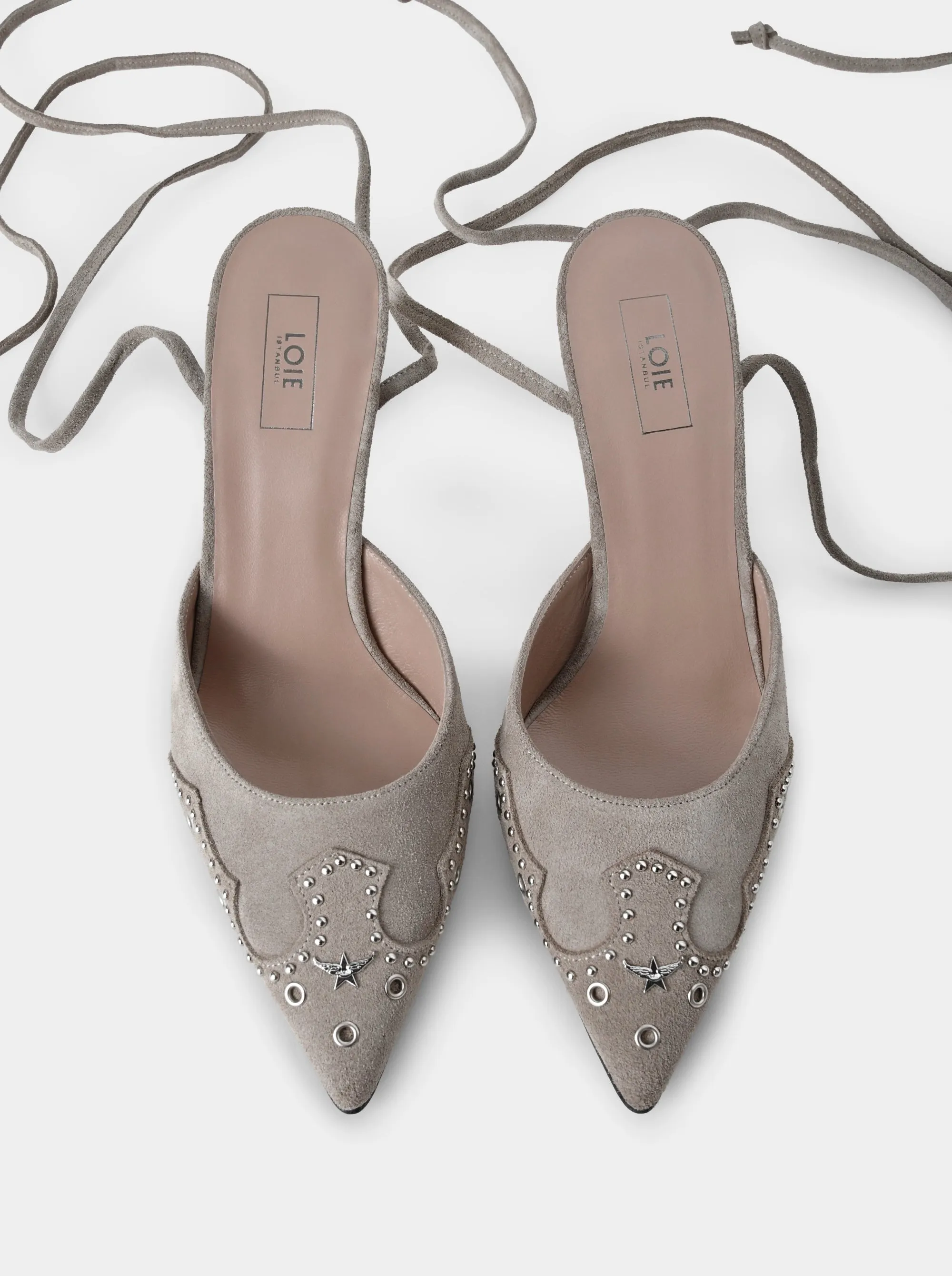 PERLA MINK SUEDE SLIPPERS