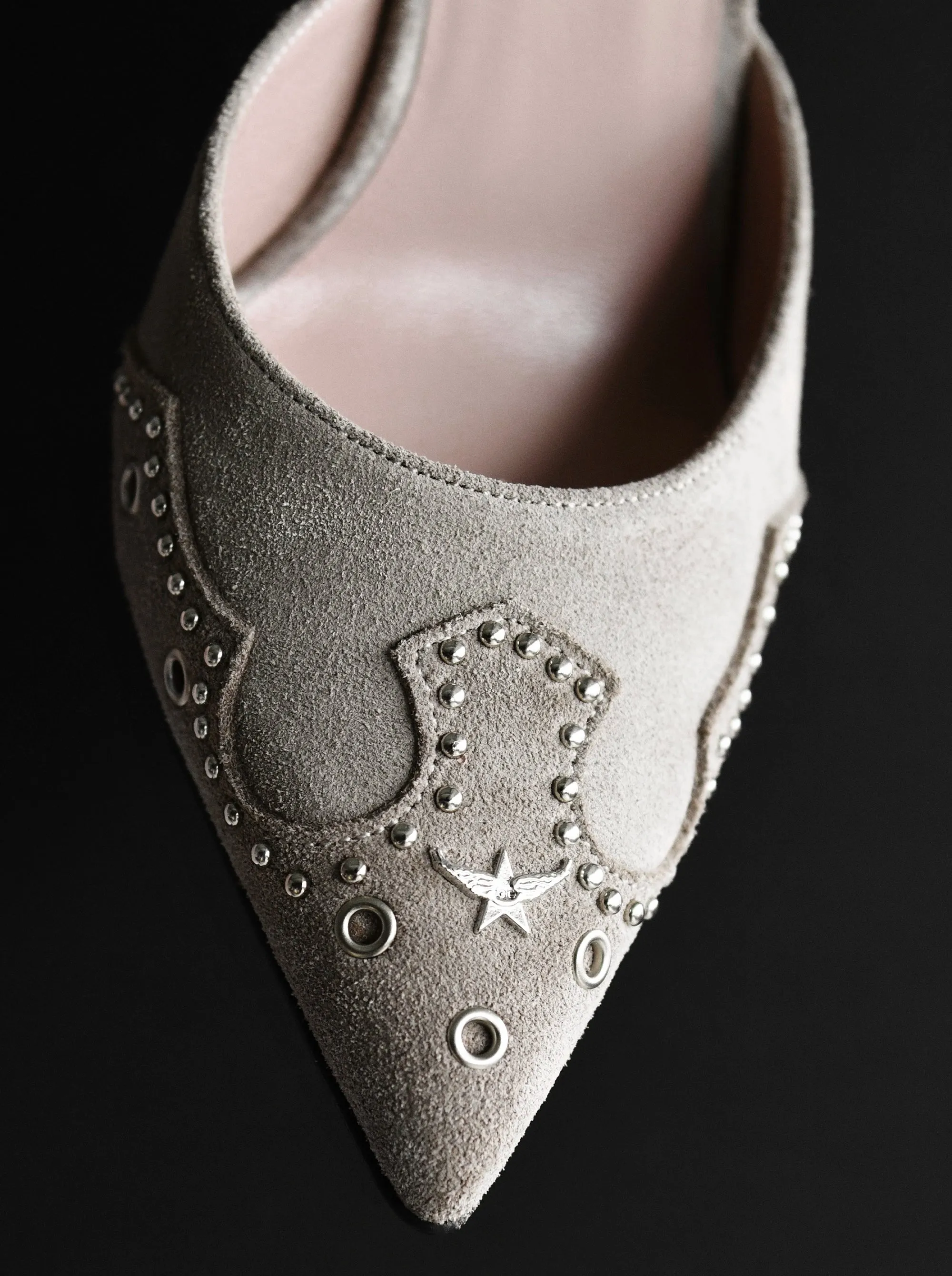PERLA MINK SUEDE SLIPPERS