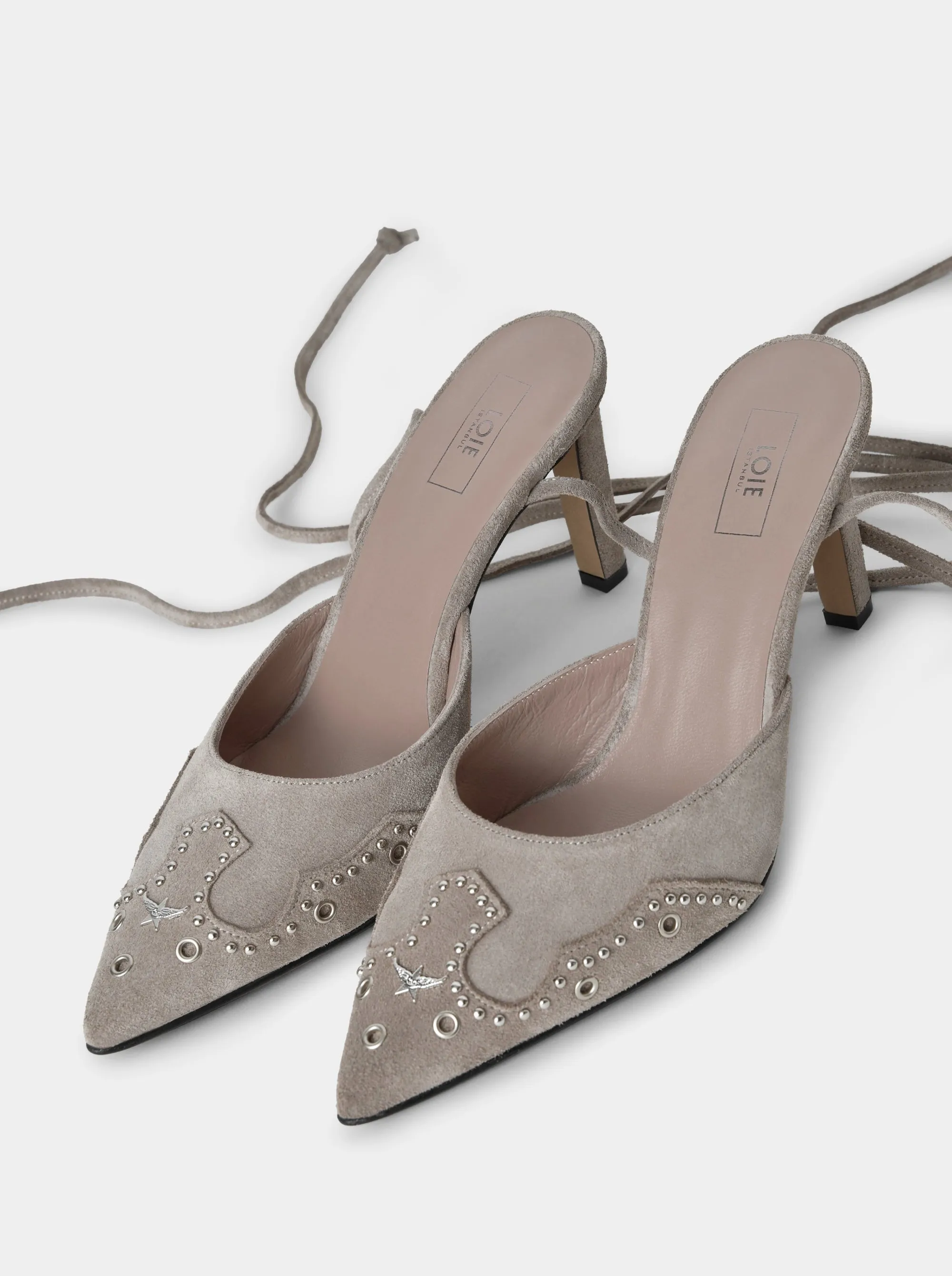 PERLA MINK SUEDE SLIPPERS