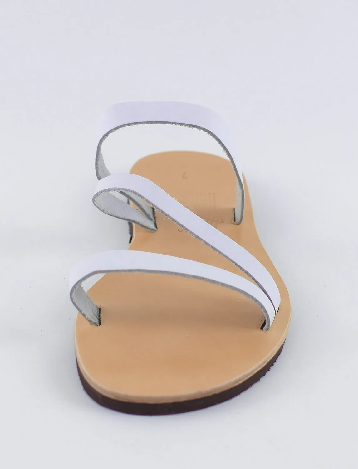 PERSEPHONE WHITE LEATHER SANDALS