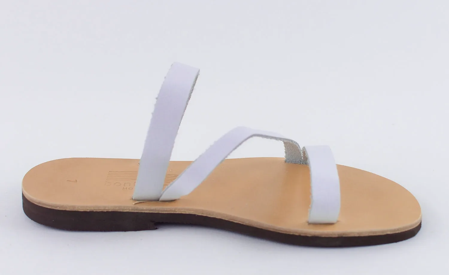 PERSEPHONE WHITE LEATHER SANDALS